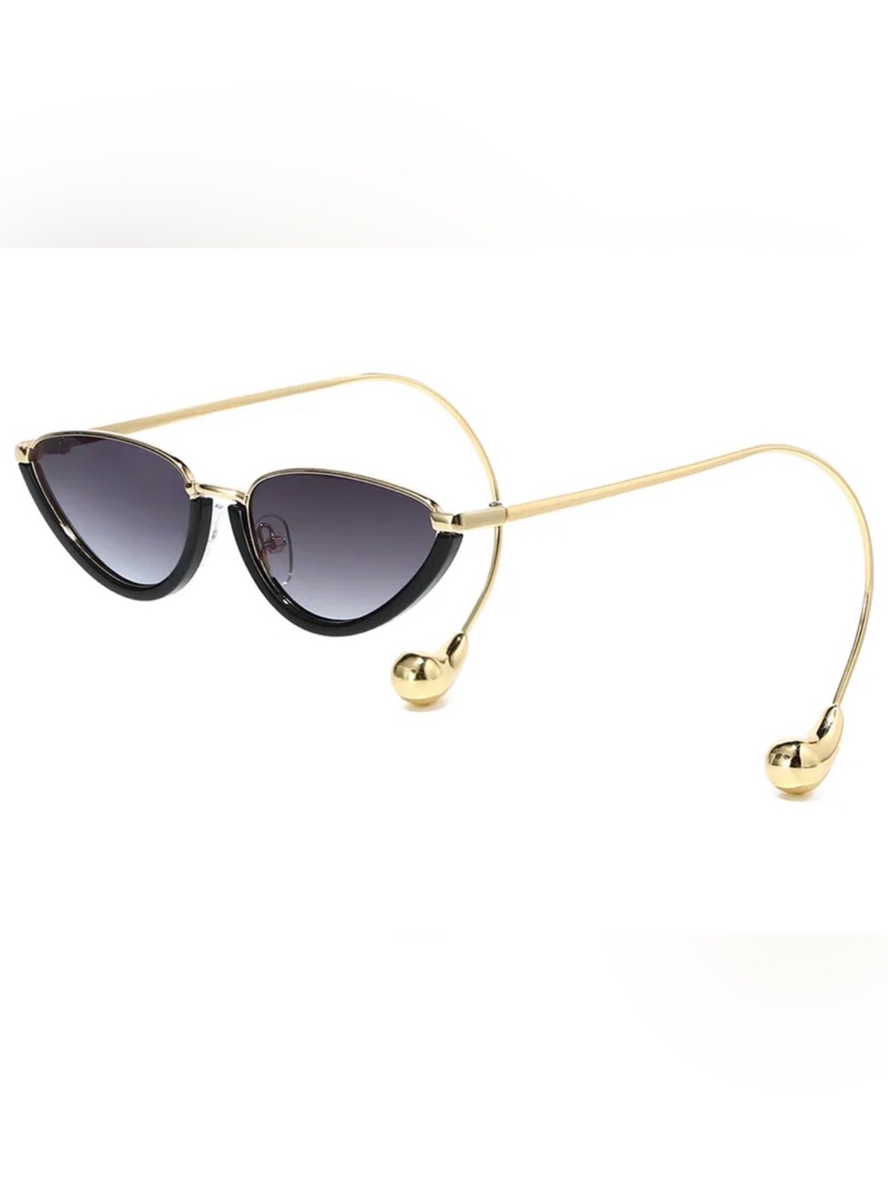 Gold and Black Cat Eye Sunglasses - Women Accessories